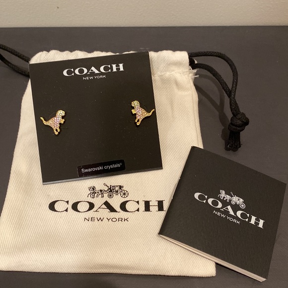 Coach Swarovski Crystal Rexy Earrings - Picture 5 of 5